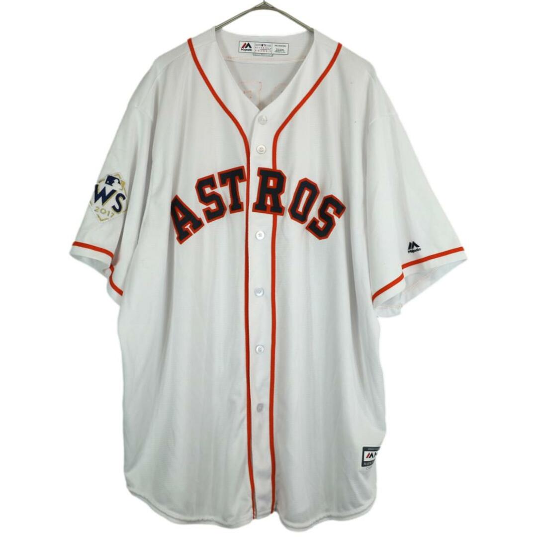 Majestic マジェスティック MLB ヒューストン・アストロズ プロチーム ゲームシャツ コレア ホワイト (メンズ 3XL)   O2226