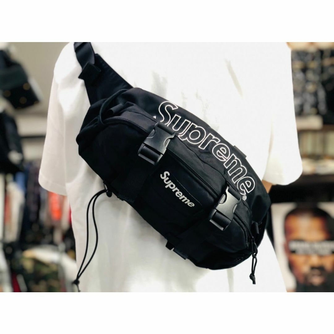 Supreme19fw Supreme waist bag 黒　シュプリーム ウエストバッグ