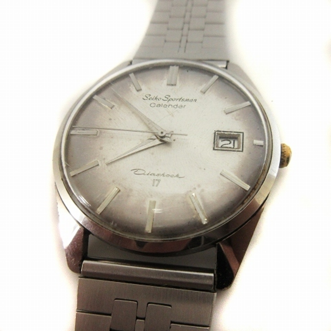 SEIKO - セイコー Calendar スポーツマン 腕時計 手巻き 17石 銀色