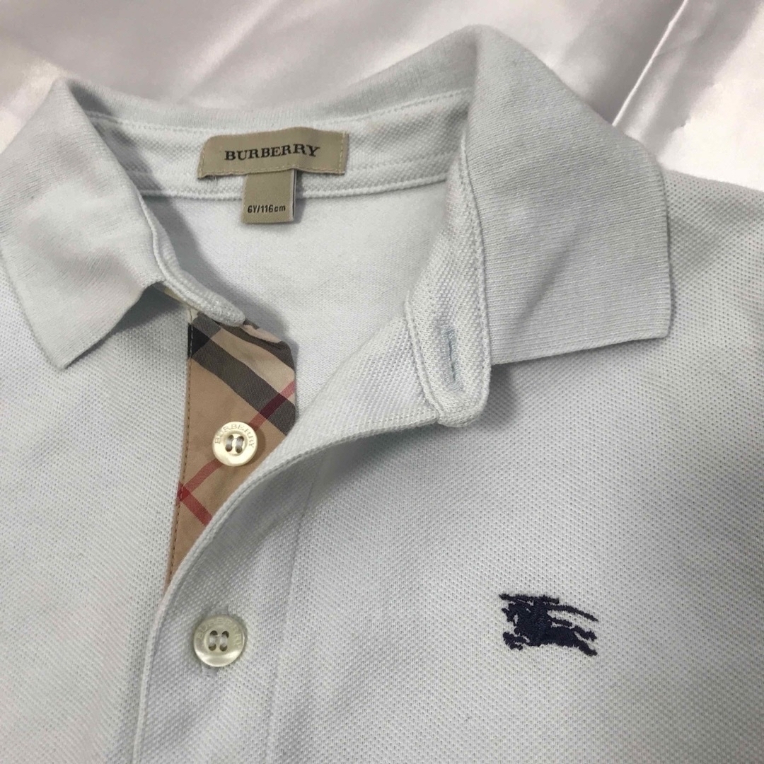 BURBERRY - Burberry バーバリー ポロシャツ 水色 6Y/116cmの通販 by