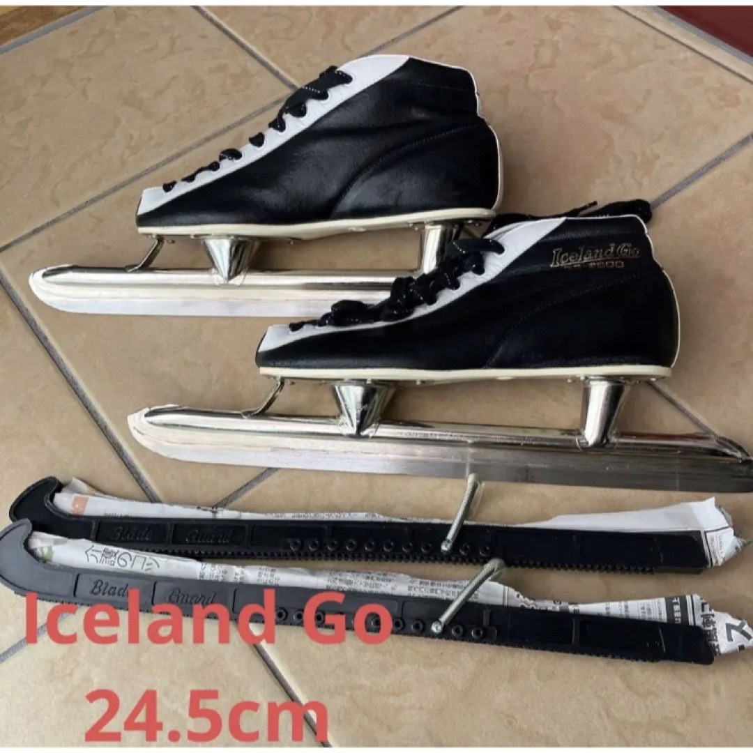 スピードスケート靴24.5cm(ブレードカバー付き)