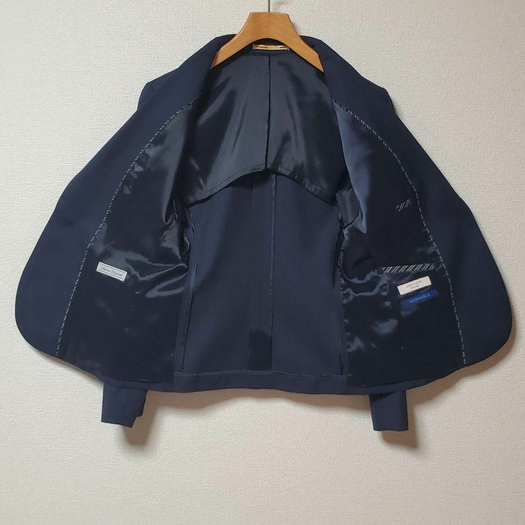 ORIHICA(オリヒカ)のオリヒカ　レディース　スカート　スーツ　ネイビー　シルク混　ウォッシャブル レディースのフォーマル/ドレス(スーツ)の商品写真