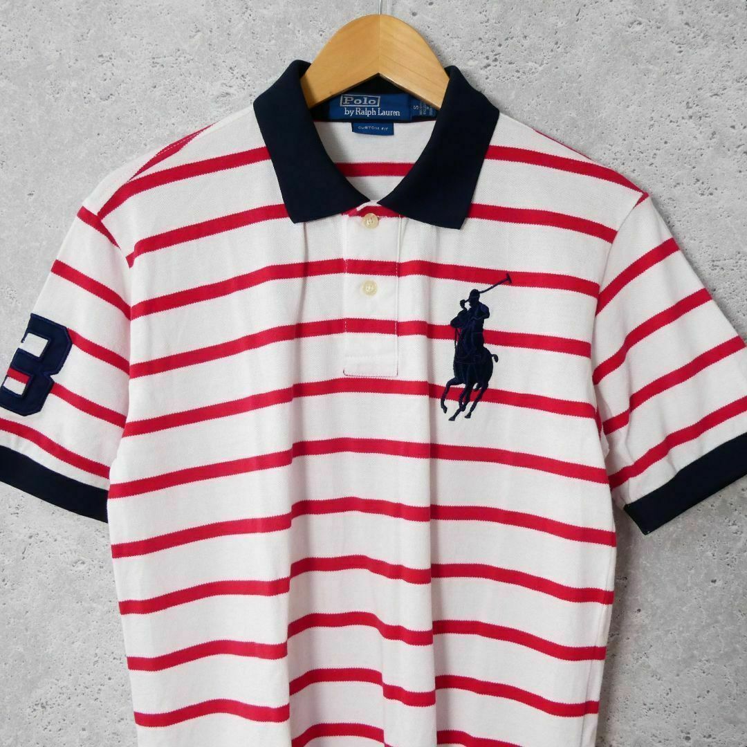 美品】 POLO Ralph Lauren メンズ 半袖ポニー 刺繍ポロシャツ-