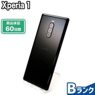 エクスペリア(Xperia)のSIMロック解除済み Xperia 1 802SO 64GB Bランク 本体【ReYuuストア】 ブラック(スマートフォン本体)