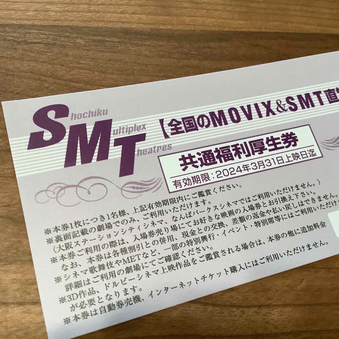movix SMT直営映画館　鑑賞券　5枚