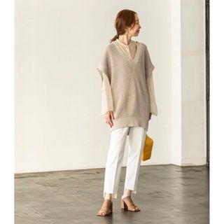 Noble - ノーブル 22SS ピークドカラーロングジレ ベスト ダブル
