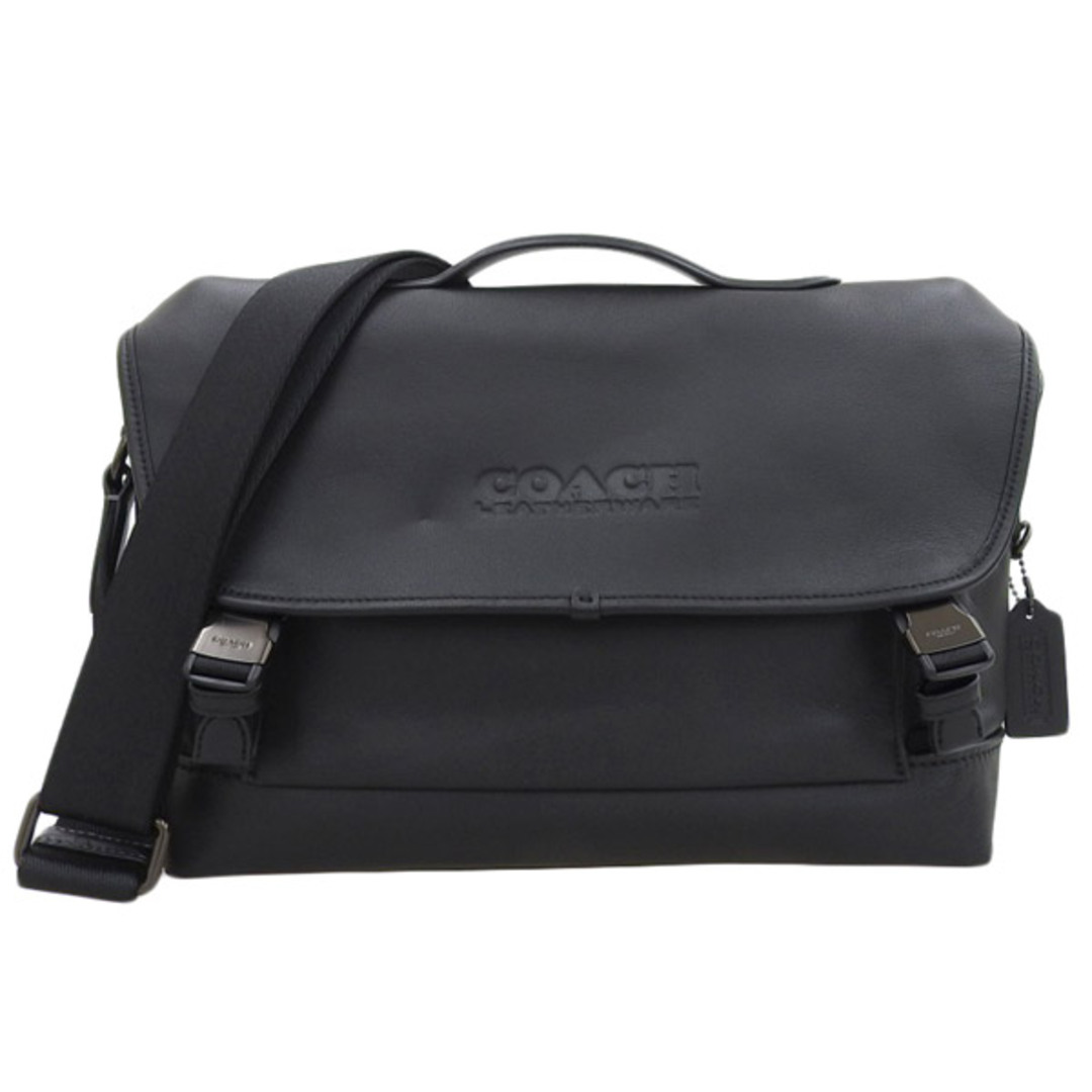 COACH コーチ レザー メッセンジャーバッグ 2WAY ショルダーバッグ C2292 ブラック gy