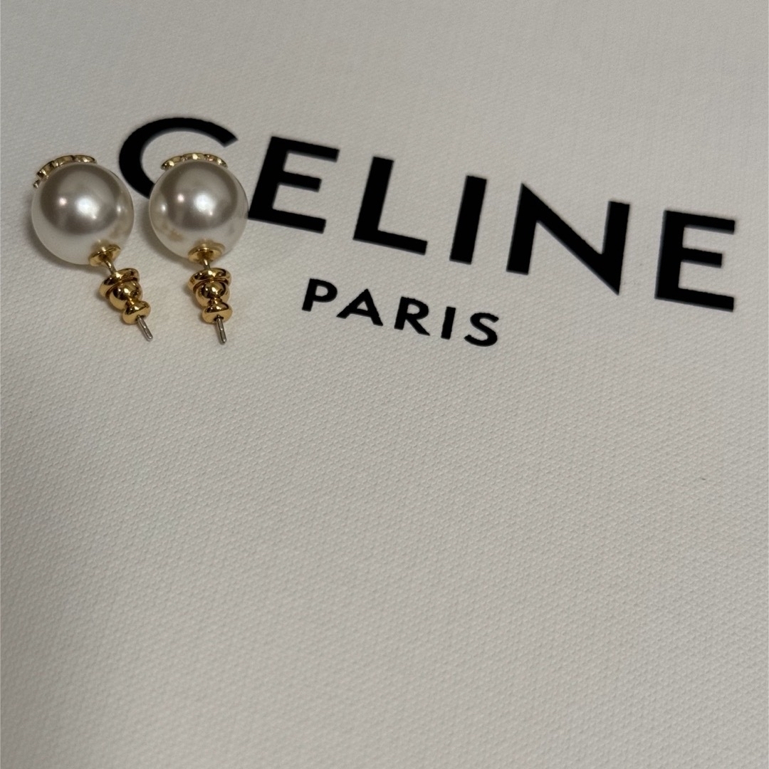 CELINE セリーヌ パール ピアス