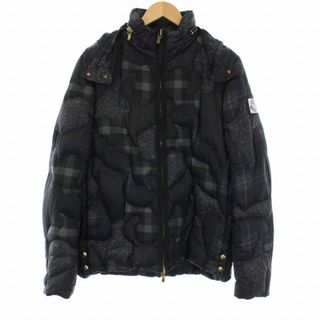 モンクレール(MONCLER)のMONCLER GAMME BLEU ダウンジャケット ジップ フード チェック(ダウンジャケット)