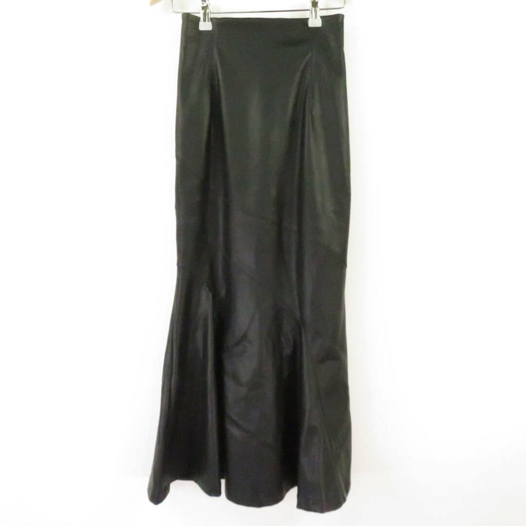 Emiria Wiz エミリアウィズ TH0179 フェイクレザーマーメイドスカート ブラック M ポリウレタン サイドファスナー 斜め切替 ボトムス 黒 レディース AU2086A2482cmスカート丈