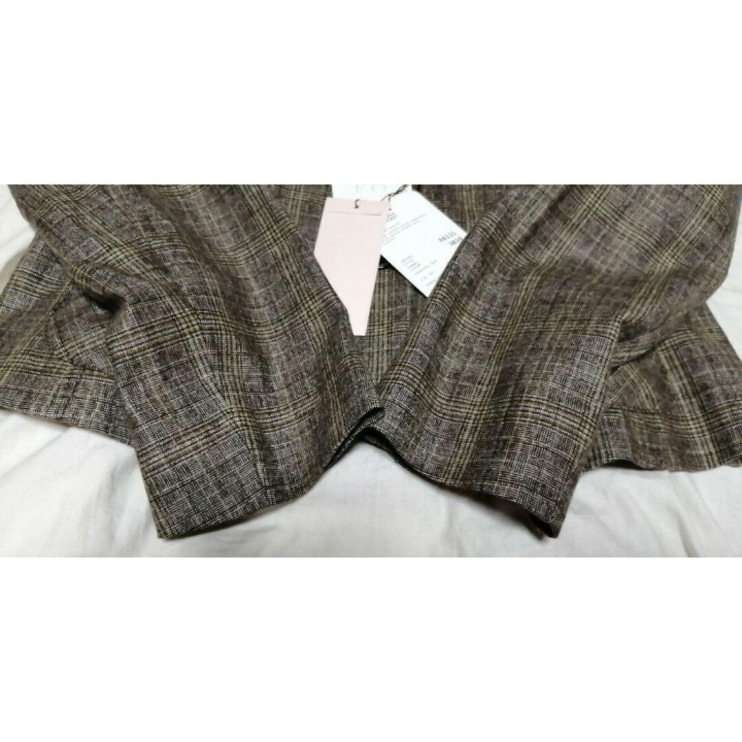 未使用❤新品❤ローレル❤LAUREL❤ジャケット❤チェック❤茶❤エスカーダ♥花柄