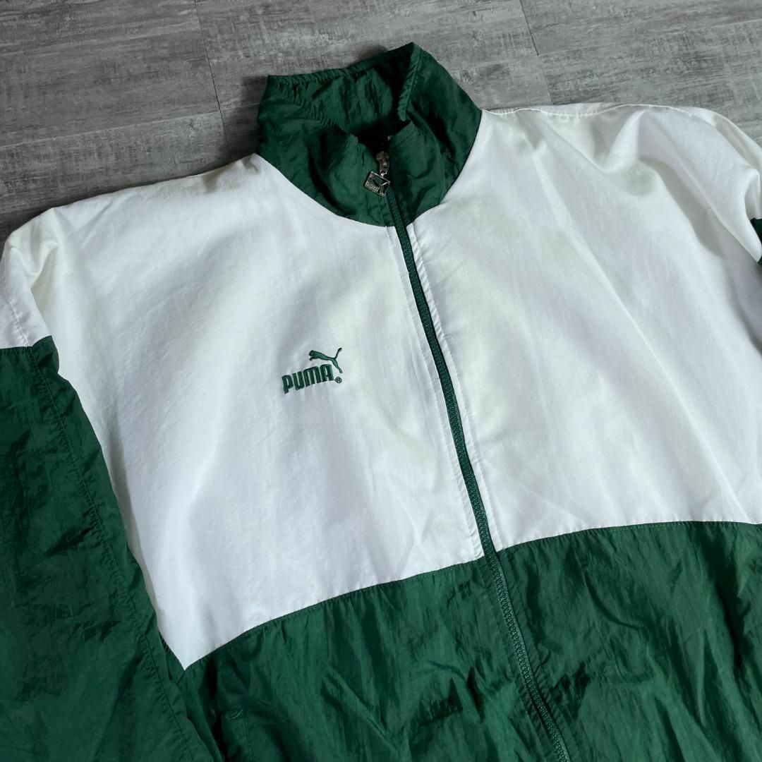 90's PUMA プーマ ライン デザイン ナイロン ジャケット XL 美品