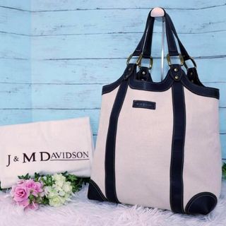 美品  J&M DAVIDSON レザー 巾着型 トートバッグ ハンドバッグ