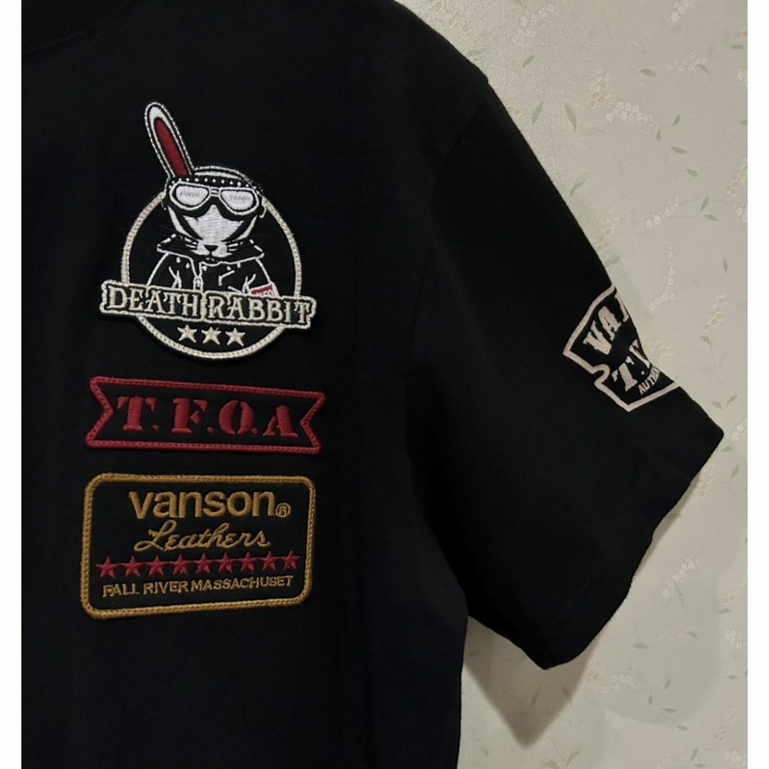 VANSON(バンソン)の＊VANSON×デスラビット 3Dデスラビ 刺繍入 半袖Tシャツ M メンズのトップス(Tシャツ/カットソー(半袖/袖なし))の商品写真