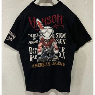 バンソン(VANSON)の＊VANSON×デスラビット 3Dデスラビ 刺繍入 半袖Tシャツ M(Tシャツ/カットソー(半袖/袖なし))