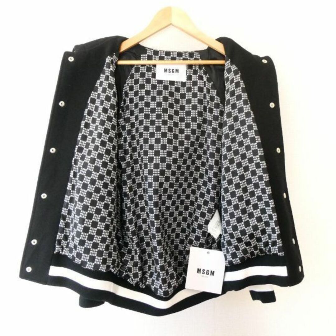 MSGM - 新品 未使用 MSGM マルチストライプ柄 メルトン フーディ