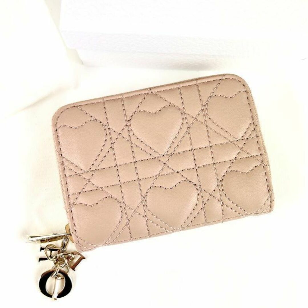 【国内完売品】新品 Dior コインケース ハート 財布 ハート カナージュディオール