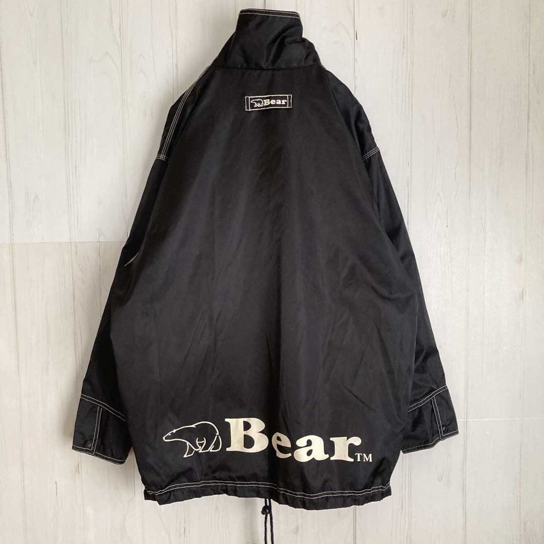 90s BEAR ベアー ナイロンジャケット リバーシブル 熊 クマプリント