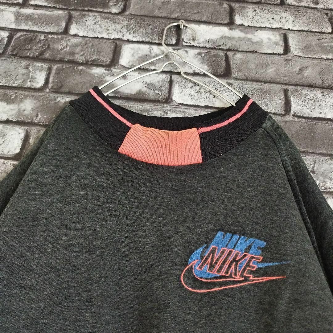 NIKE - 90s銀タグオールドナイキNIKE刺繍ワンポイントスウッシュロゴ