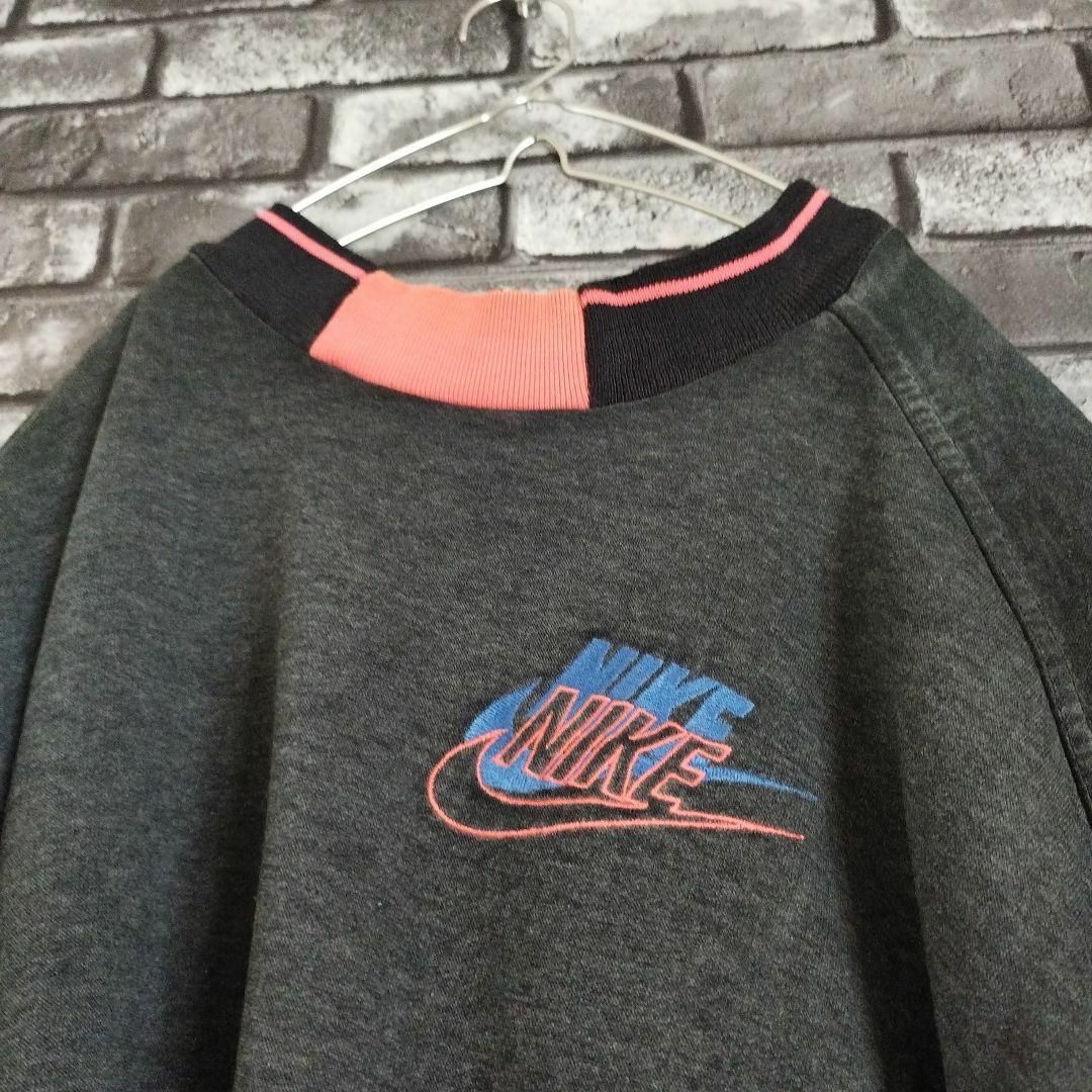 NIKE - 90s銀タグオールドナイキNIKE刺繍ワンポイントスウッシュロゴ