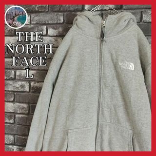 ザノースフェイス(THE NORTH FACE)のノースフェイス刺繍ワンポイントロゴフーディーパーカースウェットトレーナーグレーL(パーカー)