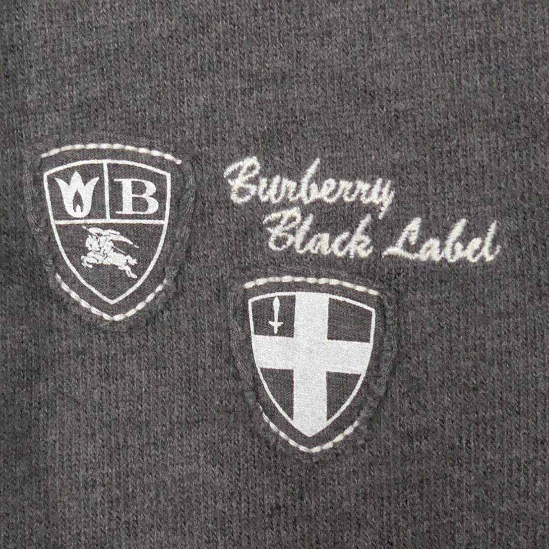 BURBERRY BLACK LABEL(バーバリーブラックレーベル)の廃盤 バーバリーブラックレーベル スウェット M メンズ 黒 JJ566 メンズのトップス(スウェット)の商品写真