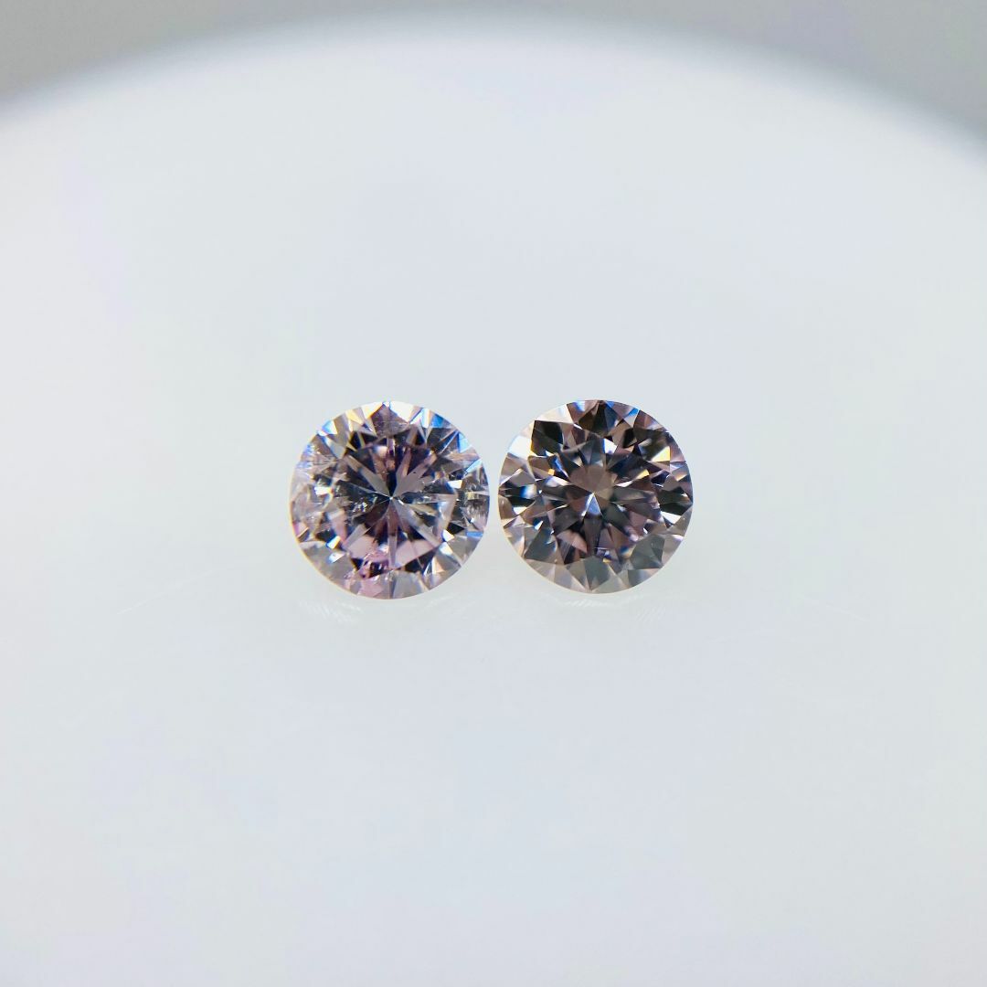 FANCY LIGHT PURPLE PINK 0.241ct/0.240ct レディースのアクセサリー(その他)の商品写真