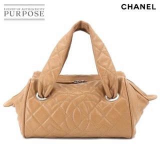 シャネル(CHANEL)のシャネル CHANEL マトラッセ ハンド バッグ キャビアスキン レザー ベージュ シルバー 金具 ヴィンテージ VLP 90202749(ハンドバッグ)