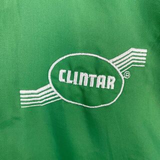 USA ナイロンジャケット スタジャン 緑 企業ロゴ 刺繍 オーバーサイズ