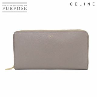 セリーヌ(celine)の新品同様 セリーヌ CELINE ラージ ジップドウォレット ラウンドファスナー 長財布 レザー グレー 10B553BEL VLP 90205307(財布)