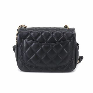 シャネル CHANEL ミニ マトラッセ チェーン ショルダー バッグ レザー ブラック レッド A01115 ゴールド 金具 VLP 90207815