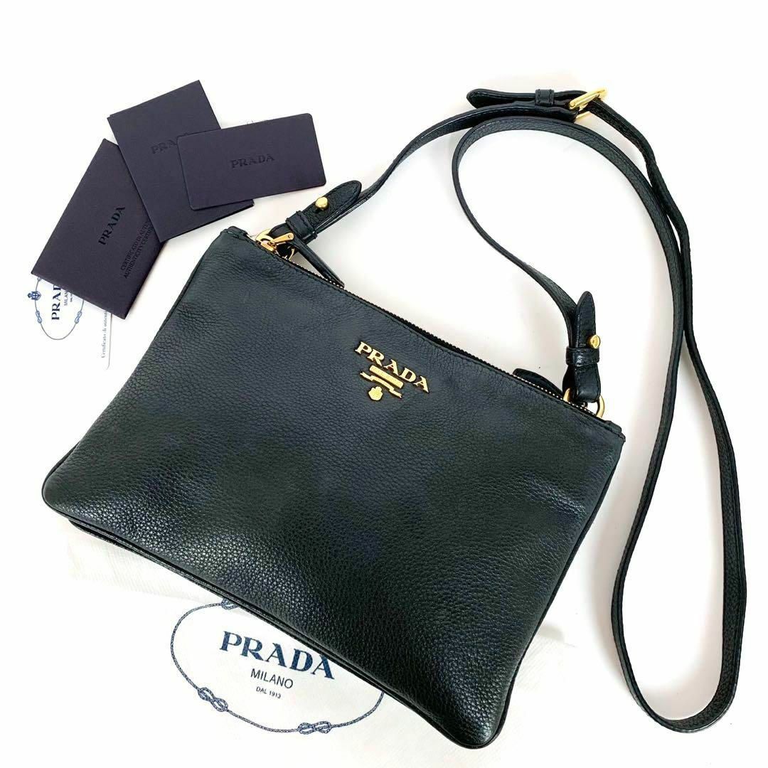 PRADA - 《極美品》カード付属 PRADA ヴィッテロ ダブルファスナー ...