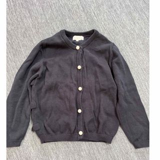 ユナイテッドアローズグリーンレーベルリラクシング(UNITED ARROWS green label relaxing)の試着のみ グリーンレーベルリラクシング パール フリル カーディガン キッズ(カーディガン)