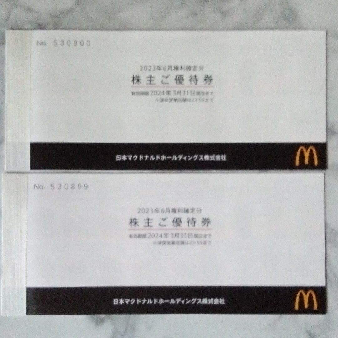 マクドナルド - 【最新】マクドナルド 株主優待券 2冊（12枚