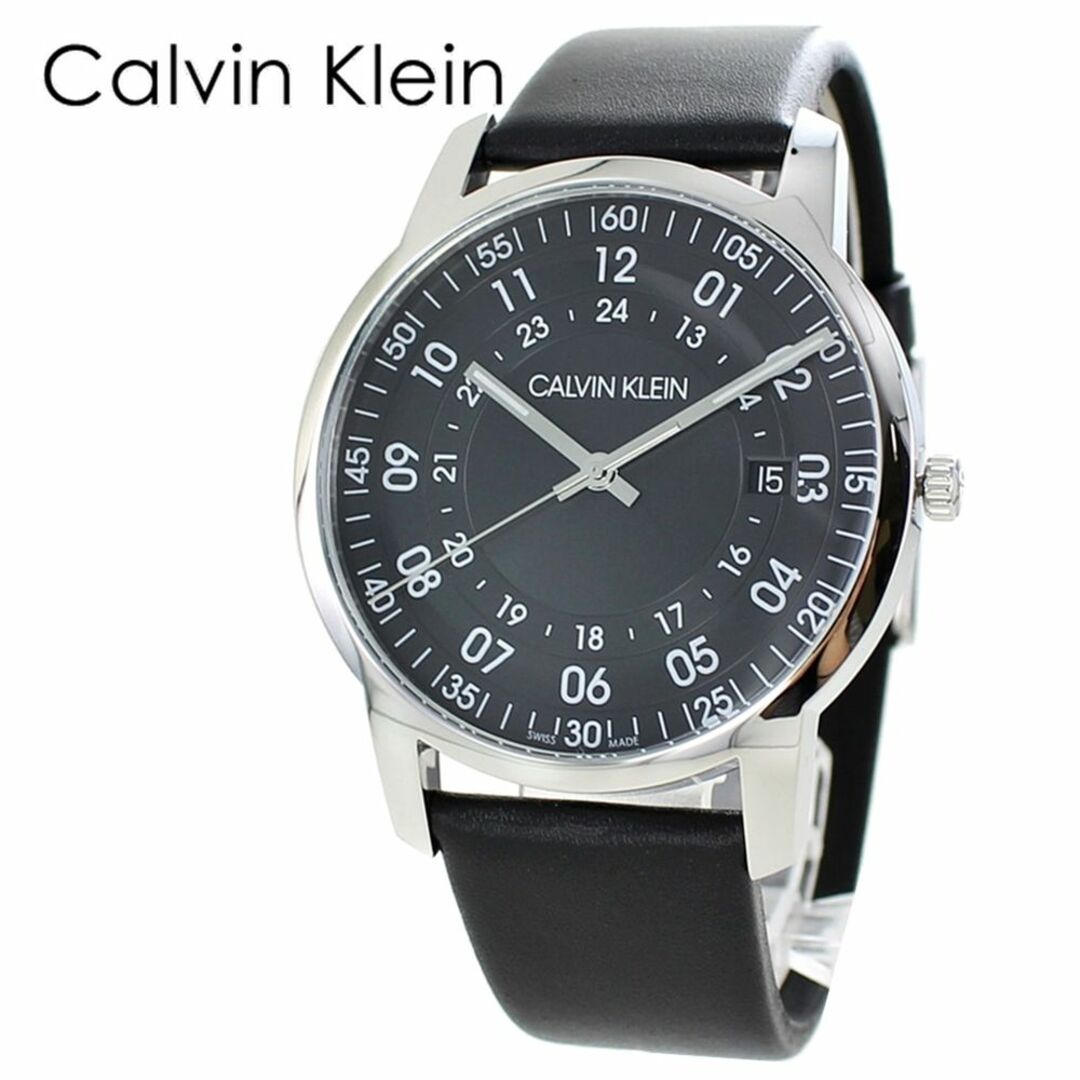 Calvin Klein(カルバンクライン)のck カルバンクライン かっこいい おしゃれ 男性 夫 息子 彼氏 腕時計 メンズ プレゼント 誕生日 ギフト フォーマル ビジネス 仕事 スーツ レザーベルト メンズの時計(腕時計(アナログ))の商品写真