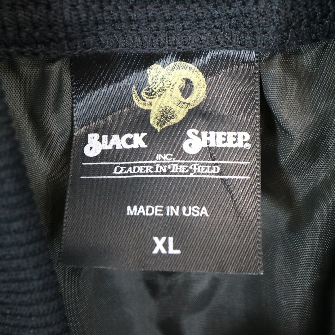 USA製 BLACK SHEEP ナイロンコーチジャケット ワンポイントロゴ ブラック (メンズ XL)   O2452 6