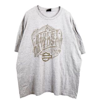 ハーレーダビッドソン(Harley Davidson)のHARLEY DAVIDSON ハーレーダビッドソン アリゾナ 半袖Ｔシャツ 大きいサイズ バイクウェア グレー (メンズ 2XL相当) 中古 古着 O2450(Tシャツ/カットソー(半袖/袖なし))