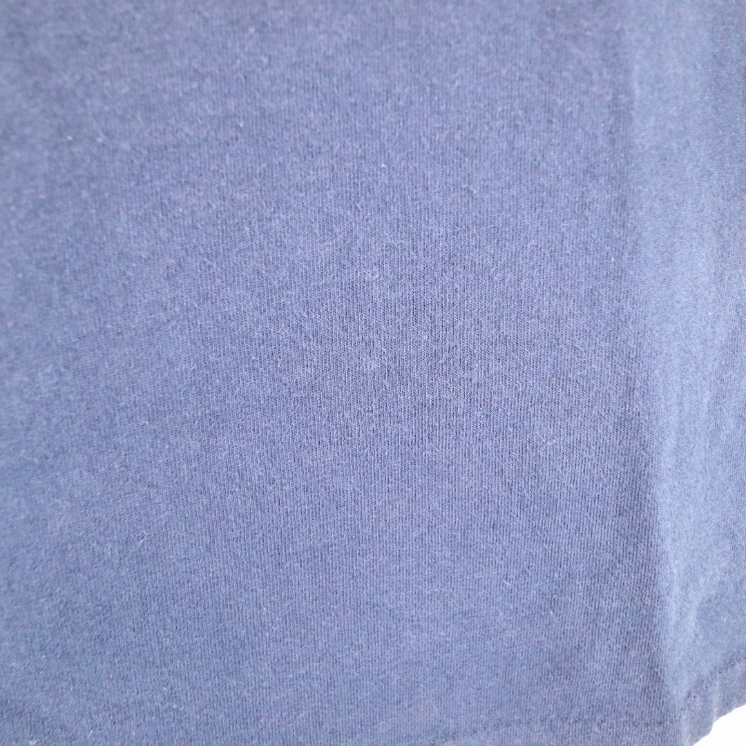 Disney(ディズニー)のDisney ディズニー ミッキーマウス 半袖Ｔシャツ シングルステッチ キャラクタープリント ネイビー (メンズ M相当) 中古 古着 O2472 メンズのトップス(Tシャツ/カットソー(半袖/袖なし))の商品写真