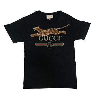 グッチ(Gucci)のグッチ Tシャツ レオパード アップリケ XSサイズ オーバーサイズ(Tシャツ/カットソー(半袖/袖なし))