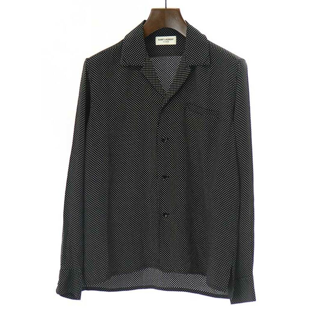 SAINT LAURENT PARIS サンローラン パリ 17SS オープンカラーシルク