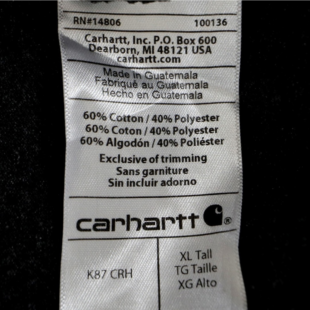 carhartt(カーハート)のCarhartt カーハート ワンポイントロゴ半袖Ｔシャツ 無地 グレー (メンズ XL) 中古 古着 O2489 メンズのトップス(Tシャツ/カットソー(半袖/袖なし))の商品写真
