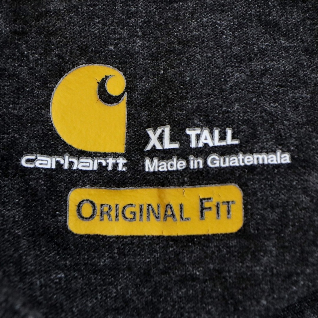 carhartt(カーハート)のCarhartt カーハート ワンポイントロゴ半袖Ｔシャツ 無地 グレー (メンズ XL) 中古 古着 O2489 メンズのトップス(Tシャツ/カットソー(半袖/袖なし))の商品写真