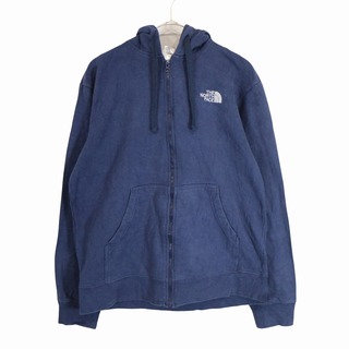 THE NORTH FACE ノースフェイス ワンポイント フーディー パーカー アウトドア プルオーバー ネイビー (メンズ M)   O5774