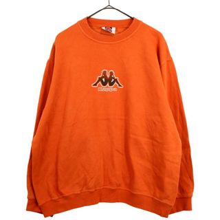 カッパ(Kappa)のKappa カッパ 英文字 ブランドロゴ スウェット カジュアル オレンジ (メンズ M) 中古 古着 O2519(スウェット)