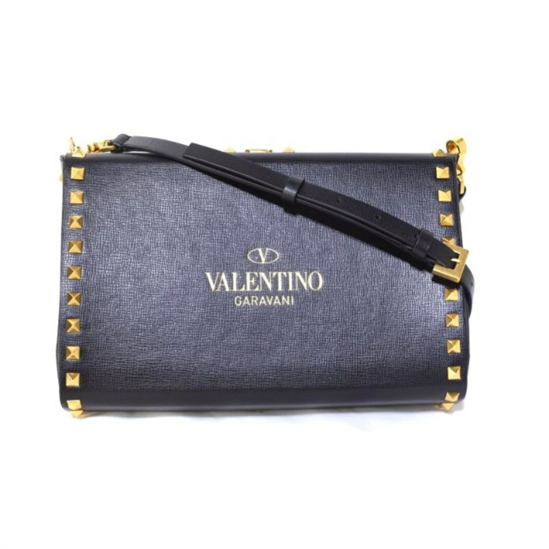 VALENTINO Rockstuds Alcove Cluti Bag 黒