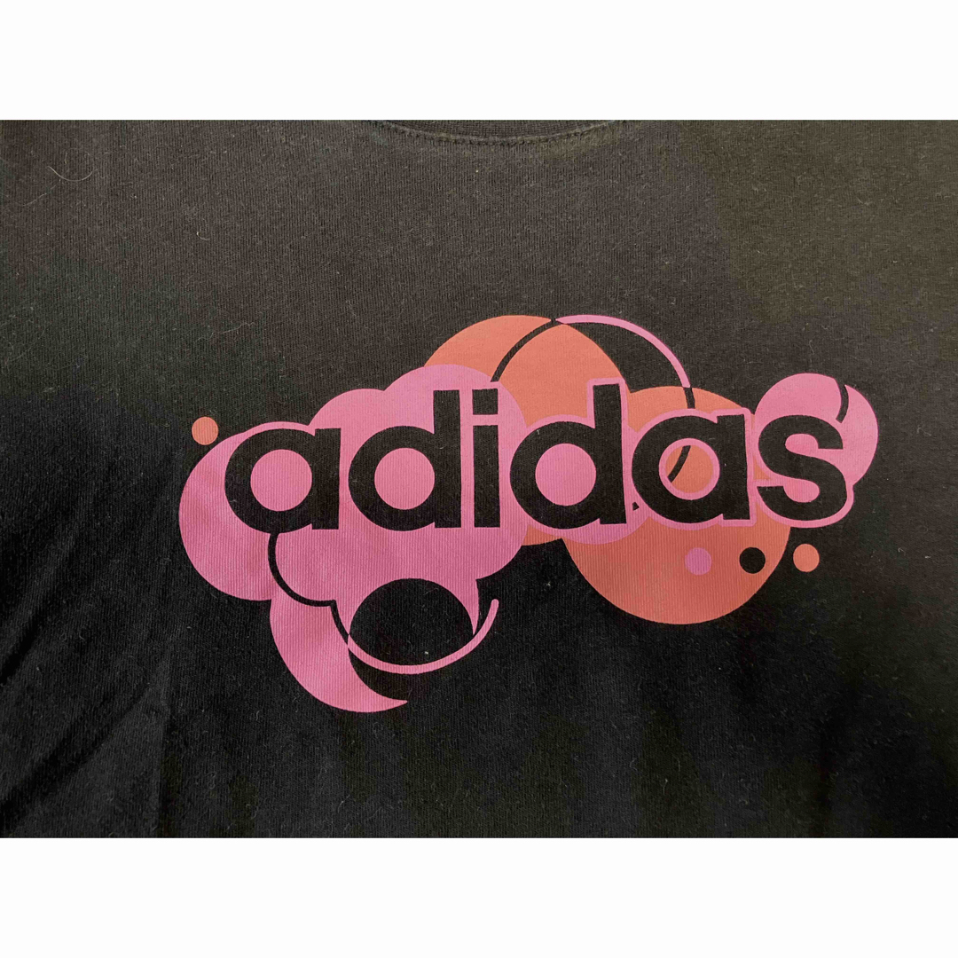 adidas(アディダス)のアディダス　Lサイズ　黒　長袖Tシャツ レディースのトップス(Tシャツ(長袖/七分))の商品写真