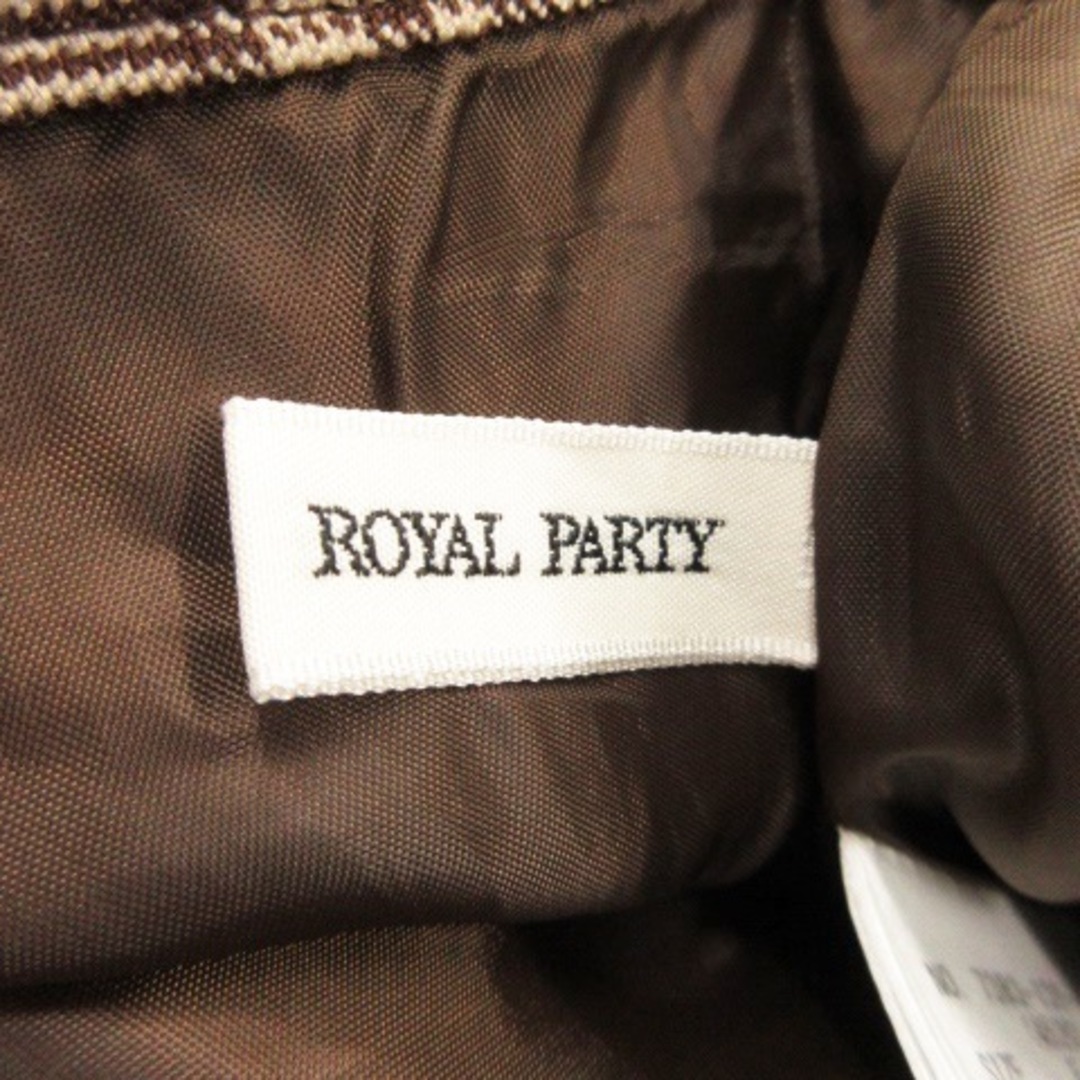 ROYAL PARTY(ロイヤルパーティー)のロイヤルパーティー パンツ スラックス テーパード チェック リボン F 茶 レディースのパンツ(その他)の商品写真