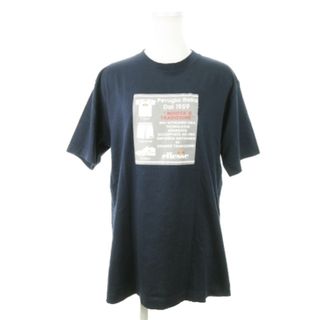 エレッセ(ellesse)のエレッセ Tシャツ カットソー クルーネック 半袖 プリント ロゴ L 紺(Tシャツ(半袖/袖なし))