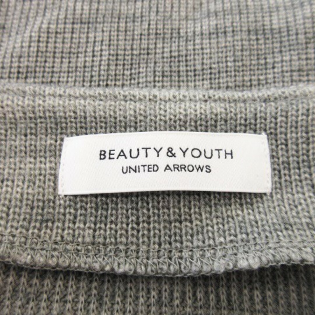 BEAUTY&YOUTH UNITED ARROWS(ビューティアンドユースユナイテッドアローズ)のB&Y ビューティー&ユース ニット セーター Vネック 七分袖 グレー レディースのトップス(ニット/セーター)の商品写真