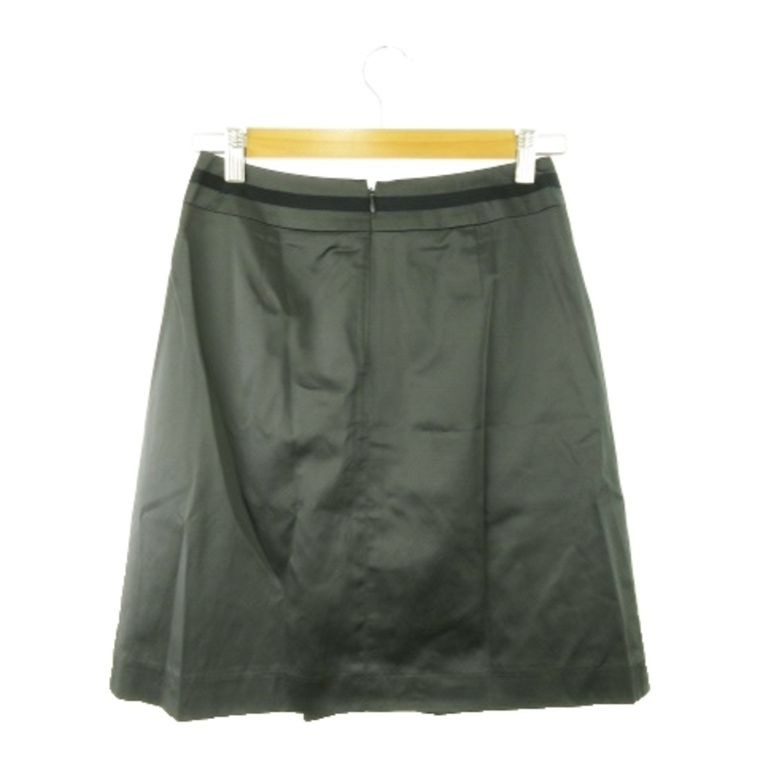 Ballsey(ボールジィ)のボールジー スカート フレア ひざ丈 ツヤ感 センターゴム ライン 38 グレー レディースのスカート(ひざ丈スカート)の商品写真